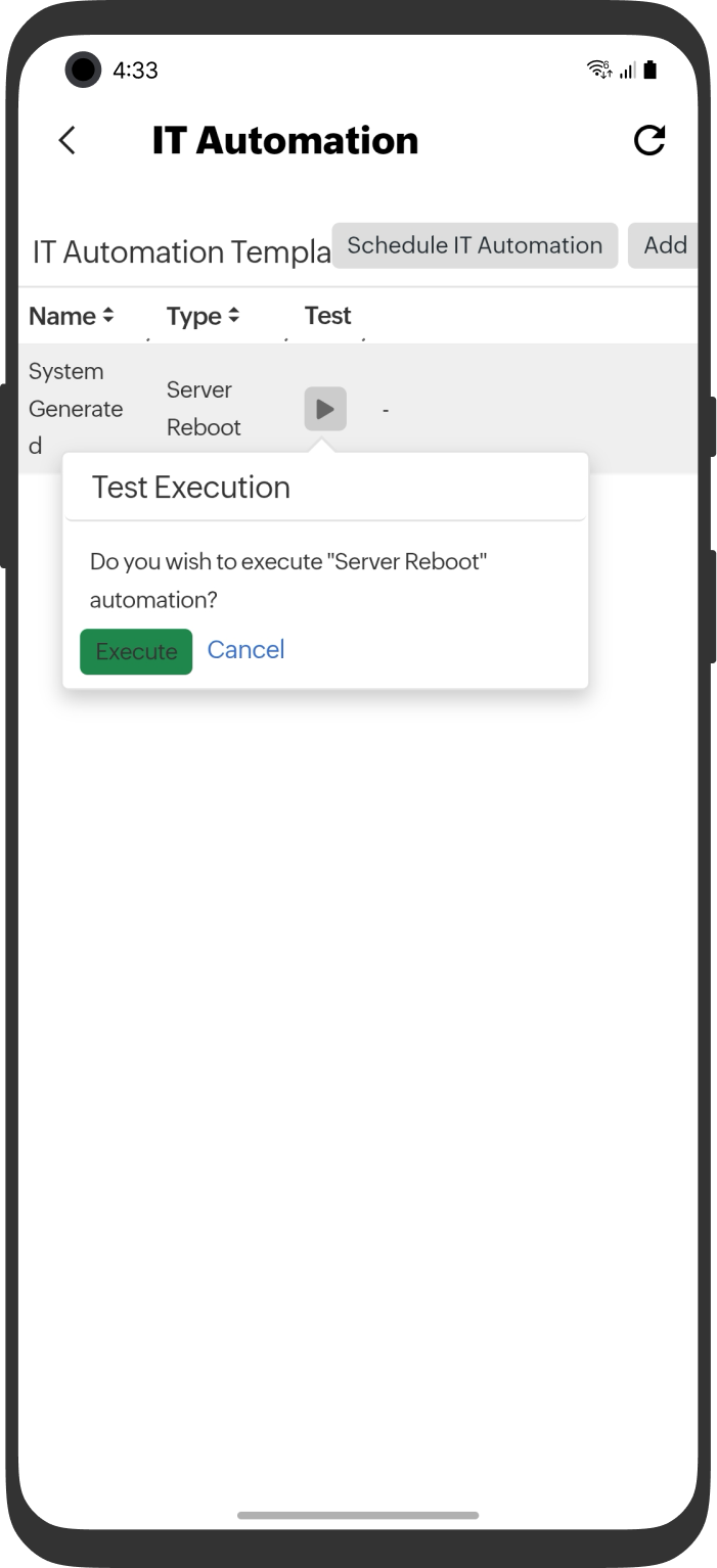 IT Automation Test Execution