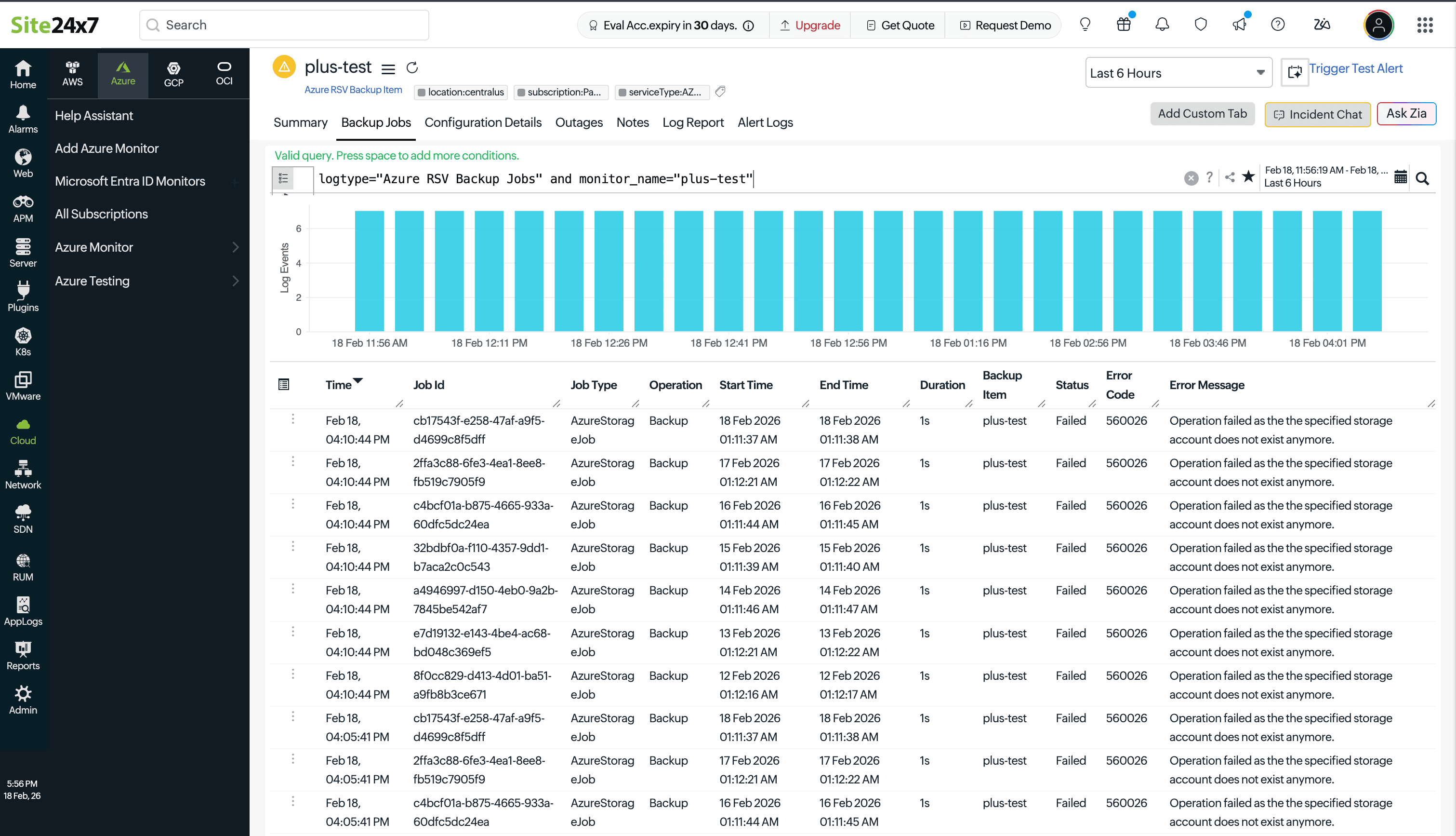 Azure monitoring backup jobs Azure monitoring RSV Backup jobs