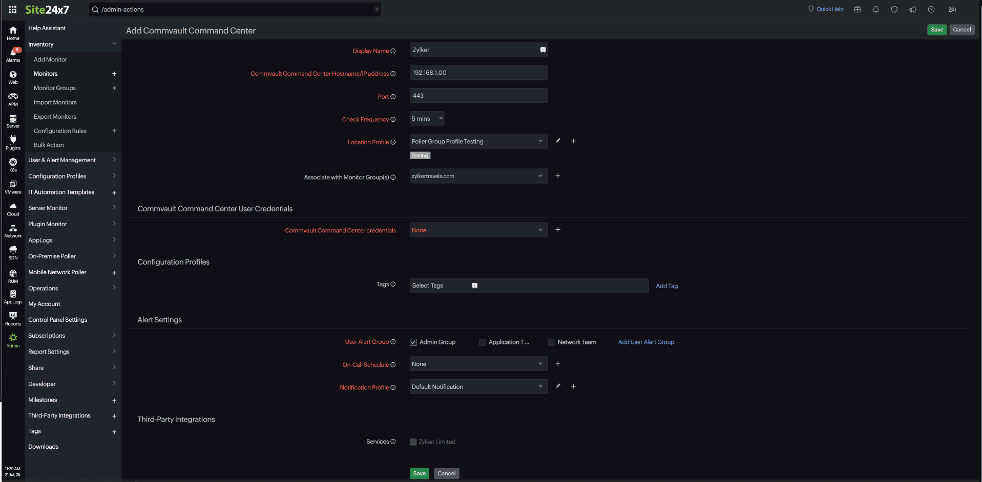Add commvault monitoring