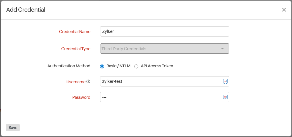 Credential Profile Credential Profile - ServiceNow