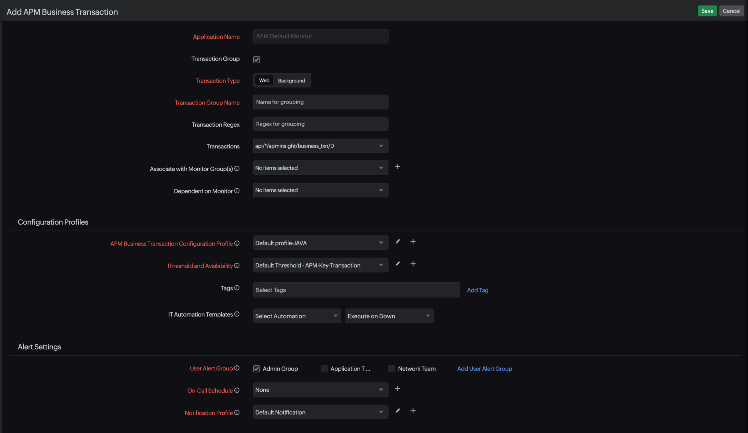 Enable transaction group
