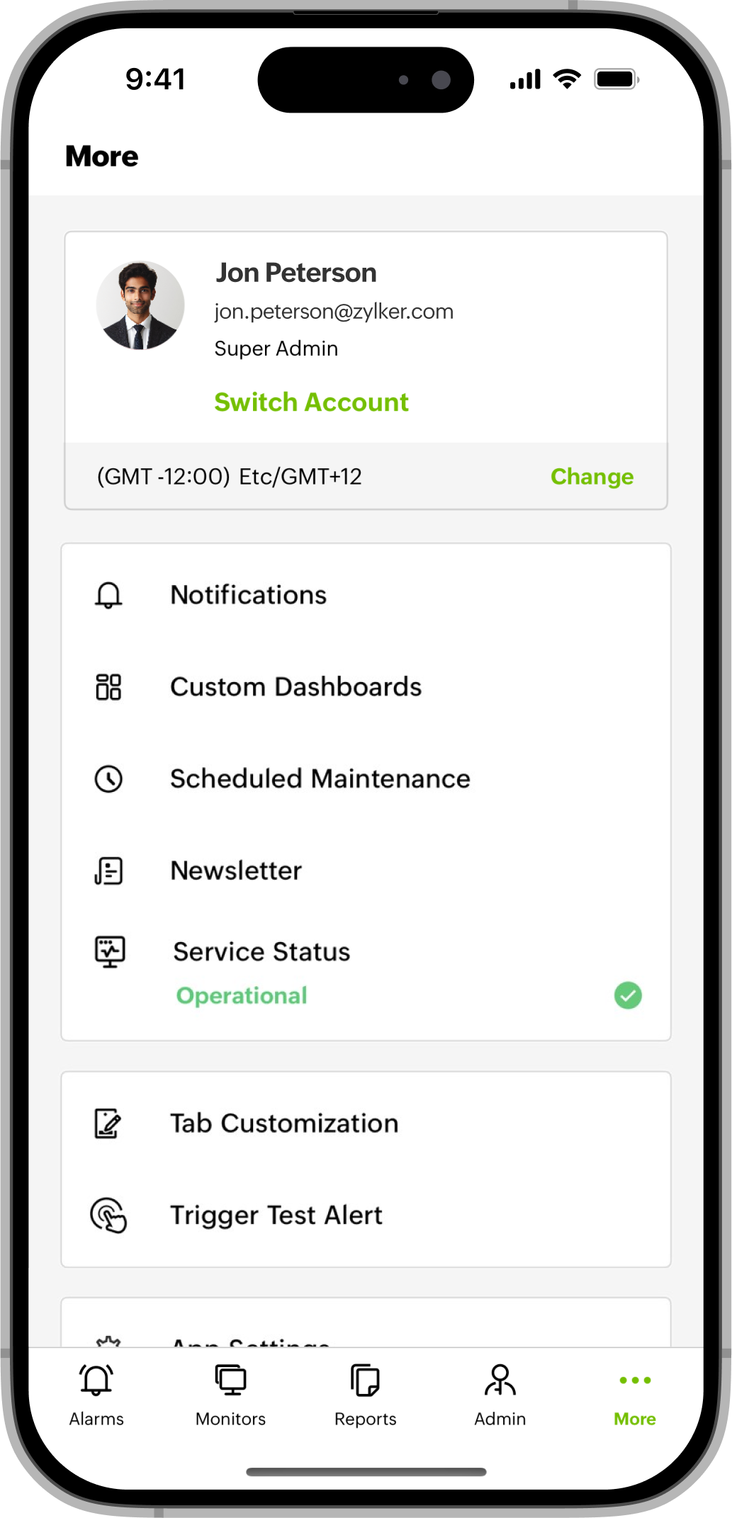 More Settings