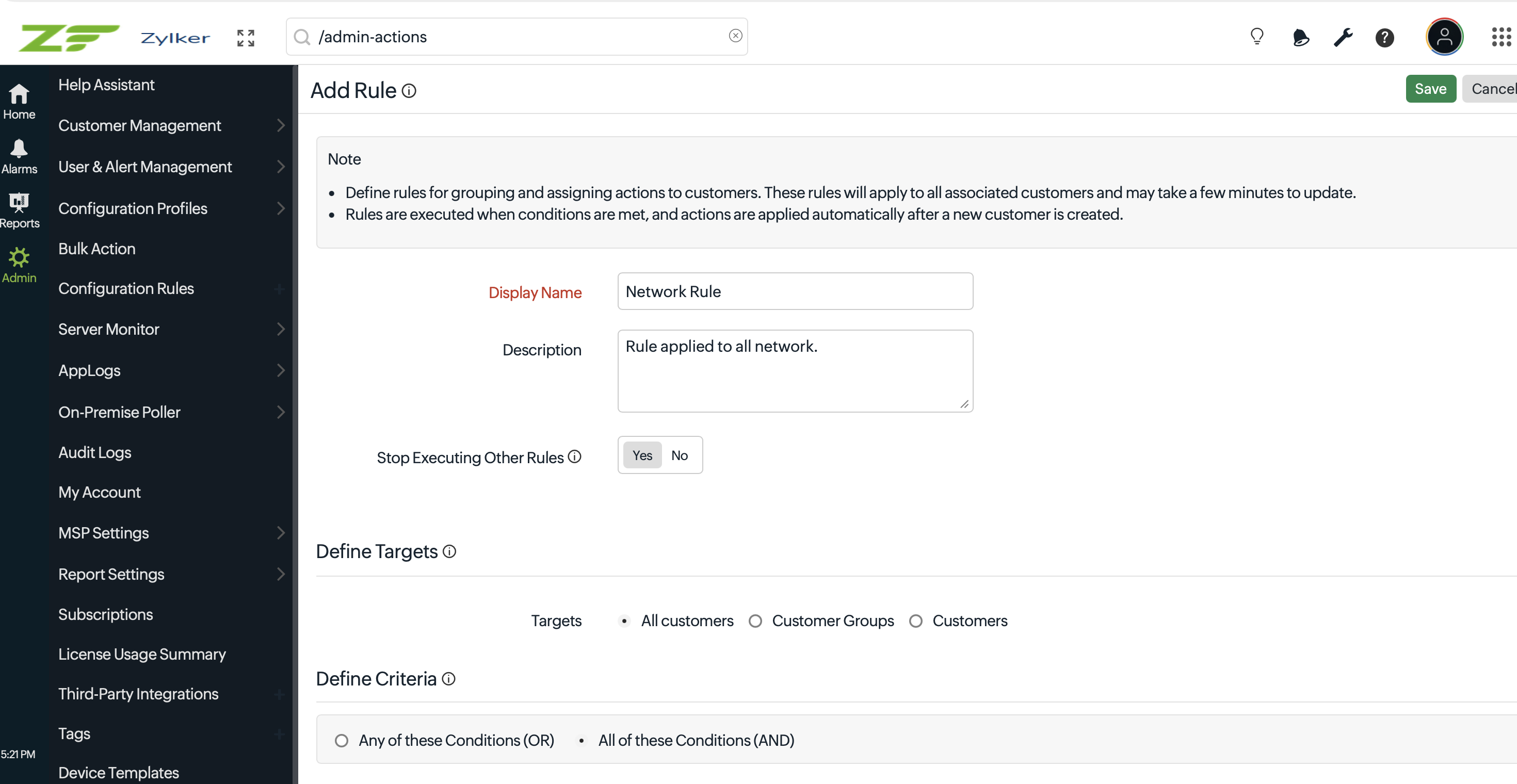 Add Configuration Rule