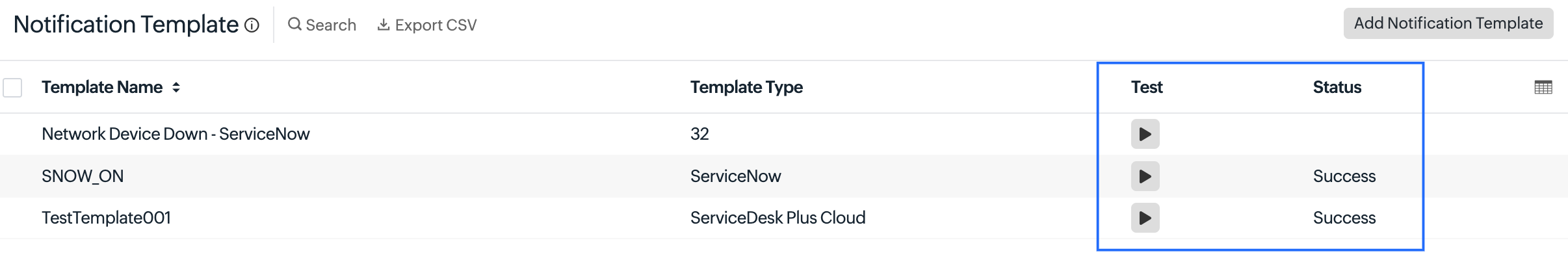 Test Notification Template