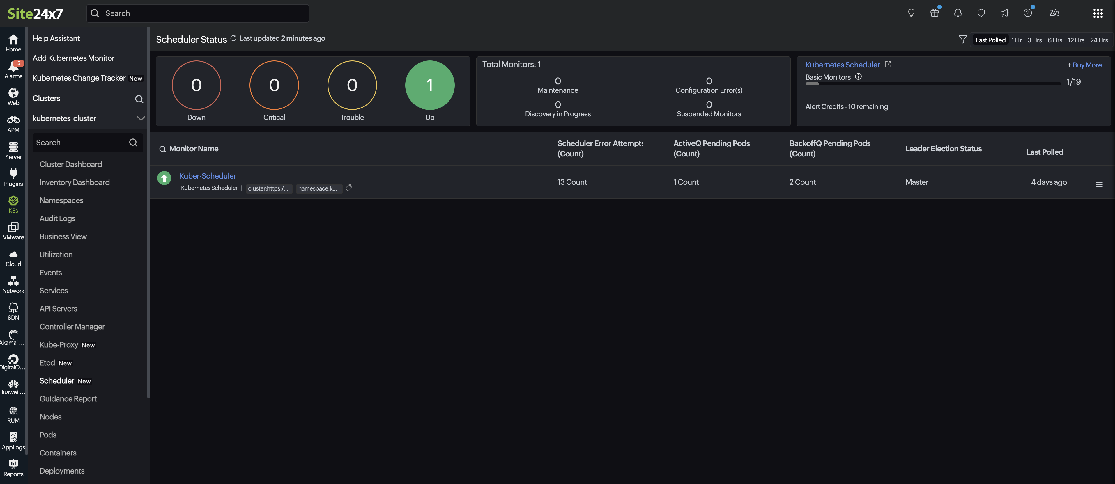 View scheduler